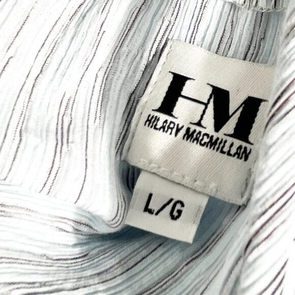 New Hilary MacMillan Seersucker striped Handkerchief halter top size L - Picture 6 of 8